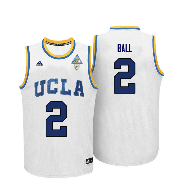 Men UCLA Bruins #2 Lonzo Ball College Basketball Jerseys-White